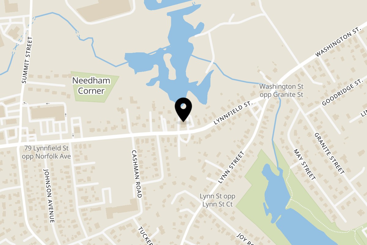 Map showing the location of The Wardhurst Restaurant on 31 Lynnfield St in Peabody
